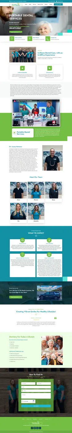 Portable Dental Services website